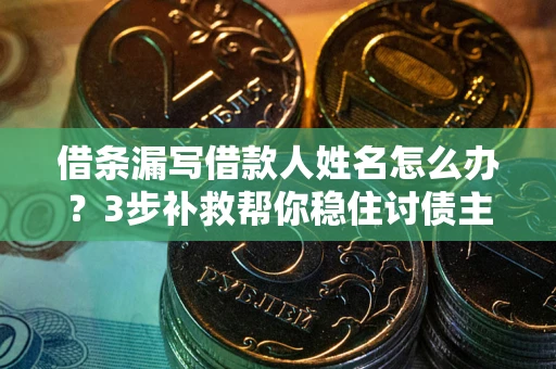济南借条漏写借款人姓名怎么办？3步补救帮你稳住讨债主动权